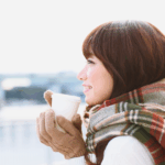 マフターをする女性